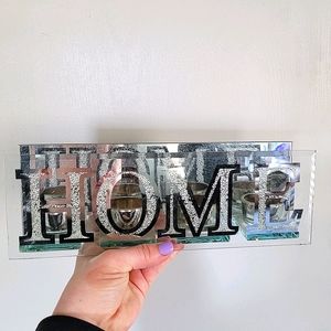 "HOME" tea light holder
